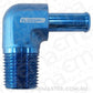 Aeroflow Performance Products AF842-06-06AN 90 Deg 3/8" NPT to -6 100/450 Series Braided Hose AN Size