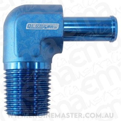 Aeroflow Performance Products AF842-06-06AN 90 Deg 3/8" NPT to -6 100/450 Series Braided Hose AN Size