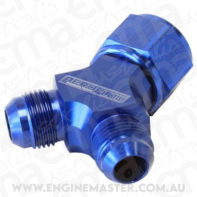 Aeroflow AF931-08-06 Y Piece -8 Swivel Nut 2x -6AN Blue