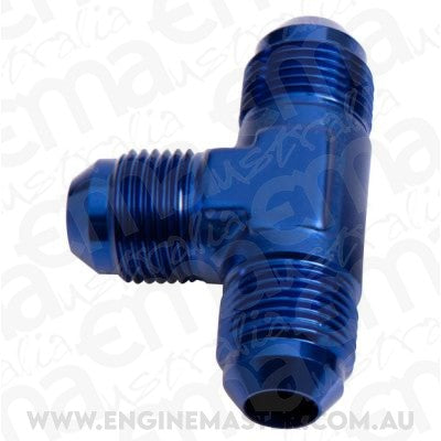 Aeroflow AF824-06 Male Flare Tee -6AN Blue All Sides Male An