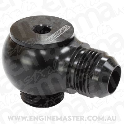 Aeroflow AF909-12BLK Slimline -12ORB to -12AN 90Degfor Use In Tight Radius Area