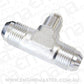 Aeroflow AF831-04-06S Male Flare Tee -6AN with -4AN On The Side Silver