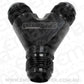 Aeroflow AF930-03-03BLK Y Block -3AN Black 3x -3AN Male