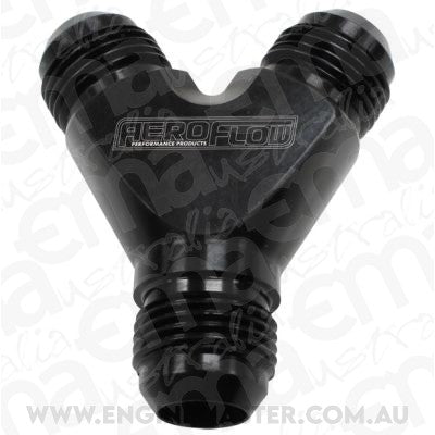 Aeroflow AF930-03-03BLK Y Block -3AN Black 3x -3AN Male