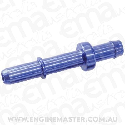 Aeroflow AF810-05 5/16" Male Tube to 8mm / 5/16" Barb Blue Adapter