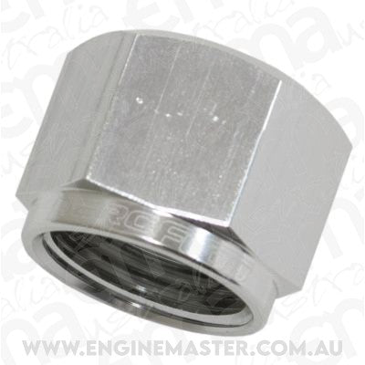 Aeroflow AF820-10S Flare Cap Female -10AN Silver -10AN Female Blank Off