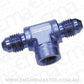 Aeroflow AF918-03-02 -3AN Male Tee with 1/8 On Sideblue Female 1/8" NPT On Side