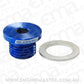 Aeroflow AF814-M12-01 Metric Port Plug M12 x 1.25 Blue Low Profile Hex Plug