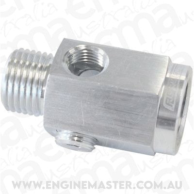 Aeroflow AF810-M16-02S M16 x 1.5 Extension with 1/8" NPT Port Silver