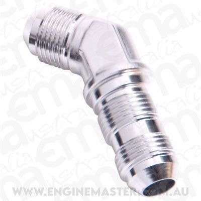 Aeroflow AF837-16S 45 Deg Bulkhead -16AN Silver Nut Seperate