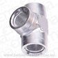 Aeroflow AF917-04S Female Pipe Tee 1/4" NPT Silver Female 1/4" NPT
