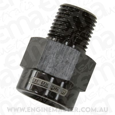 Aeroflow AF925-04-04BLK 1/8" Bsp Male to 1/8" NPT Female Black