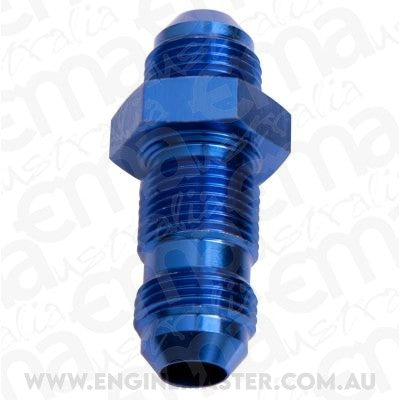 Aeroflow AF832-12 Straight Bulkhead -12AN Blue Bulkhead Nut Seperate