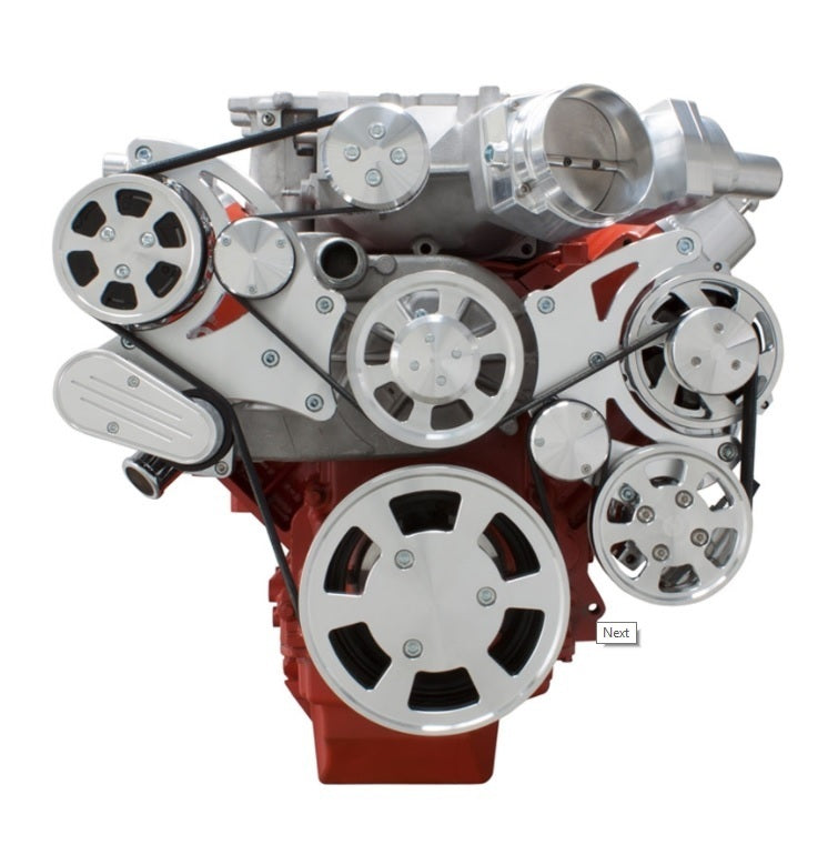 CVF LSA-WRAPTOR-AC Chevy LSA and LS9 Serpentine Kit - AC Alternator & Power Steering