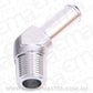 Aeroflow AF845-06-05S 45 Deg 3/8"NPT to 5/16" Barb Silver Male to Male
