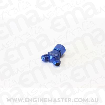 Aeroflow AF931-10-08 Y Piece -10 Swivel Nut 2x -8AN Blue