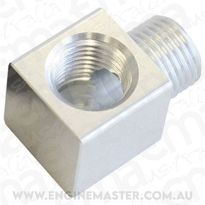 Aeroflow AF896-02S 90 Deg Male to F/Male 1/8" Silver Adapter Tight Radius
