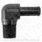 Aeroflow AF842-10ANBLK 90 Deg 1/2" NPT to -10 100/450Series Braided Hose AN Size