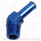 Aeroflow AF845-06 45 Deg 1/4" NPT to 3/8" Barb Blue 45 Deg Male to Male
