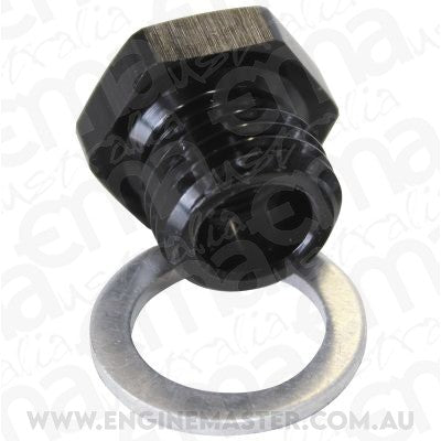 Aeroflow AF912-M12-02BLK M12x1.5 Pipe Reducer to F/Male1/8" NPT Black LS Temp Adapt