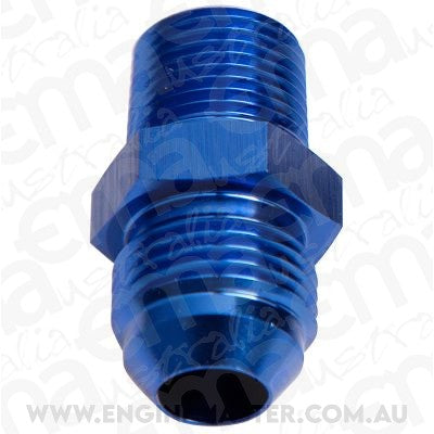 Aeroflow AF816-03-01 Male Flare -3AN to 1/16" NPT Blue Male Flare to NPT Apadter