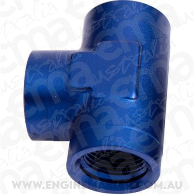 Aeroflow AF938-03 Female Tee -3 ORB Blue 3x -3 ORB Port S
