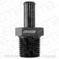 Aeroflow AF841-08-08ANBLK Male 1/2" NPT to -8 100/450 Series Braided Hose AN Size