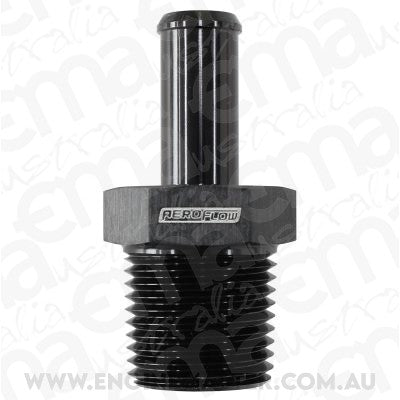 Aeroflow AF841-08-08ANBLK Male 1/2" NPT to -8 100/450 Series Braided Hose AN Size