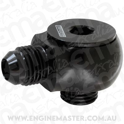Aeroflow AF909-10BLK Slimline -10ORB to -10AN 90Degfor Use In Tight Radius Area