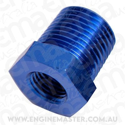 Aeroflow AF912-16-08 NPT Pipe Reducer Blue 1" NPT Male 1/2" NPT Female