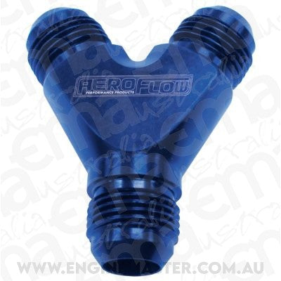 Aeroflow AF930-03-03 Y Block -3AN Blue 3x -3AN Male