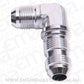 Aeroflow AF833-08S 90 Deg Bulkhead -8AN Silver Bulkhead Nut Seperate