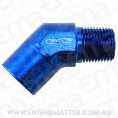 Aeroflow Performance Products AF915-06 45 Deg Female - Male Elbow 3/8 NPT