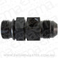 Aeroflow AF904-06BLK -6ORB to -6AN with 1/8" Port Black