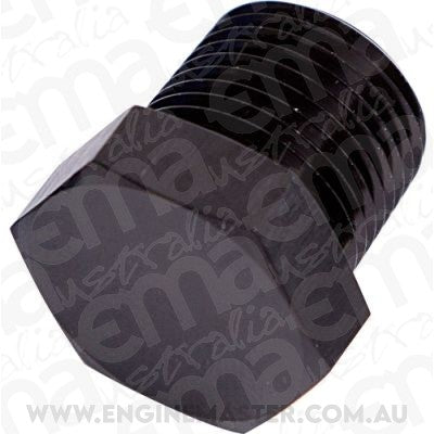 Aeroflow AF933-06BLK NPT Hex Head Plug 3/8" NPT Black 3/8" NPT
