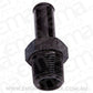 Aeroflow Performance Products AF841-02-06BLK Male NPT to Barb Straight Adapter 1/8" to 3/8" Black Finish