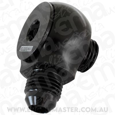 Aeroflow AF909-08BLK Slimline -8ORB to -8AN 90 Deg For Use In Tight Radius Area