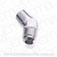 Aeroflow AF823-12-08S Male 45 Deg 1/2" NPT to -12AN Silver Male NPT to AN 45 Deg