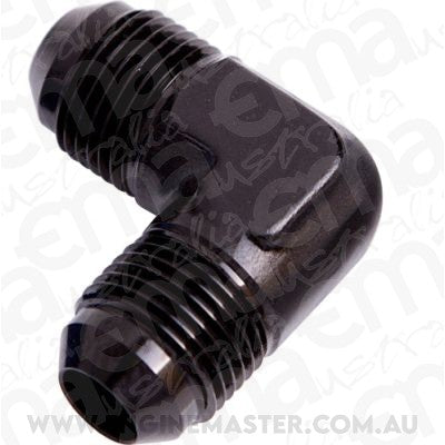 Aeroflow AF821-12BLK Male Flare Union 90 Deg -12AN Black Male to Male 90 Deg