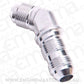 Aeroflow AF837-12S 45 Deg Bulkhead -12AN Silver Bulkhead Seperate