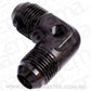 Aeroflow AF821-08PBLK 90 Deg Union -8AN with 1/8" Port Black
