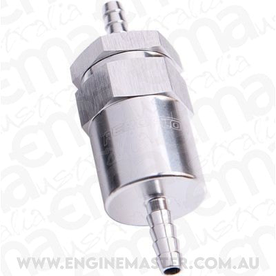 Aeroflow Performance Products AF610-08S Billet Fuel Filter 1/2" Barb Silver 30 Micron Filter