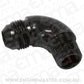 Aeroflow AF522-06-02BLK 90 Deg 1/8" to -6AN Full Flow Black No Restriction In Bend