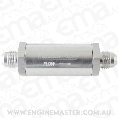 Aeroflow AF607-06S -6AN Turbo Inline Oil Filter Silver 30 Micron Washable