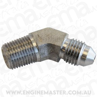 Aeroflow AF382-04-03 S/S 45 Deg 1/4" NPT to -3An