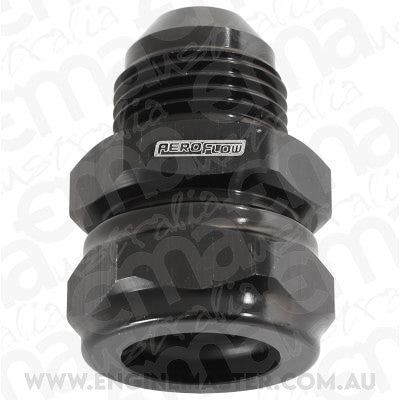 Aeroflow AF741-06-05BLK 5/16" Barb to -6AN Adapter Black Converts Male Barb to An