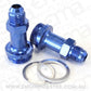 Aeroflow AF700-06-L Holley Inlet Fitting -6AN Blue 7/8" x 20 to -6AN Long