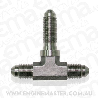 Aeroflow AF324-04 Stainless -4AN Bulkhead Tee Stainless Nut Seperate