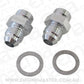 Aeroflow AF701-06S Barry Grant Demon Inlet Fitting -6AN Silver 9/16" x 24 to -6AN Shor