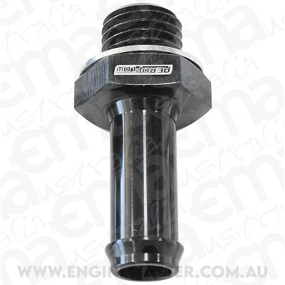 Aeroflow Performance Products AF731-02BLK Metric M12 x 1.5mm to 3/8 Barb Black Male M12x3/8" Male Barb